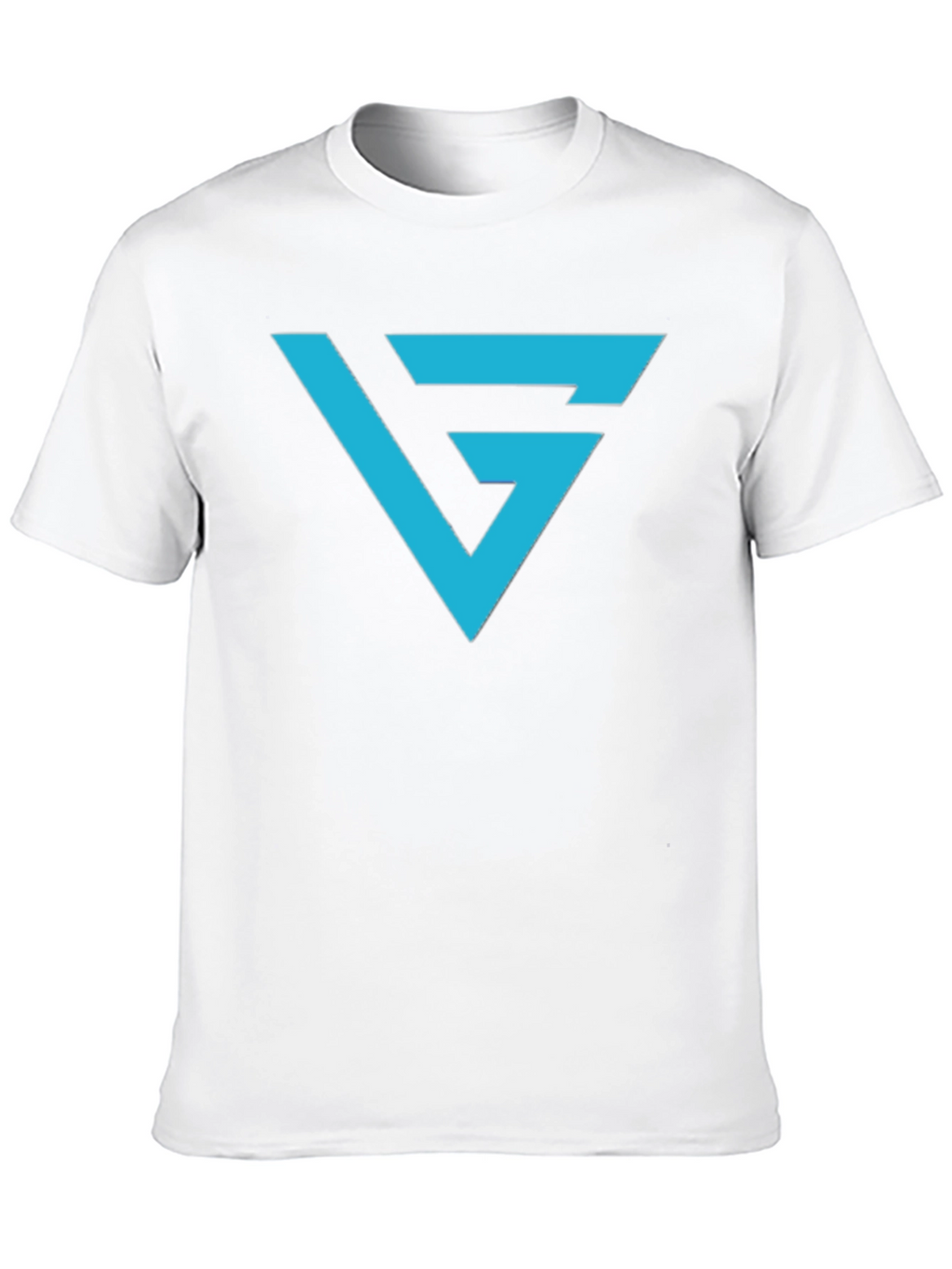 Modern Graphic Tee - Blue Logo on Black