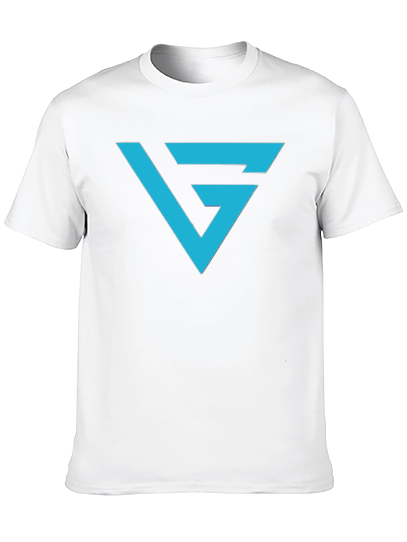 Modern Graphic Tee - Blue Logo on Black