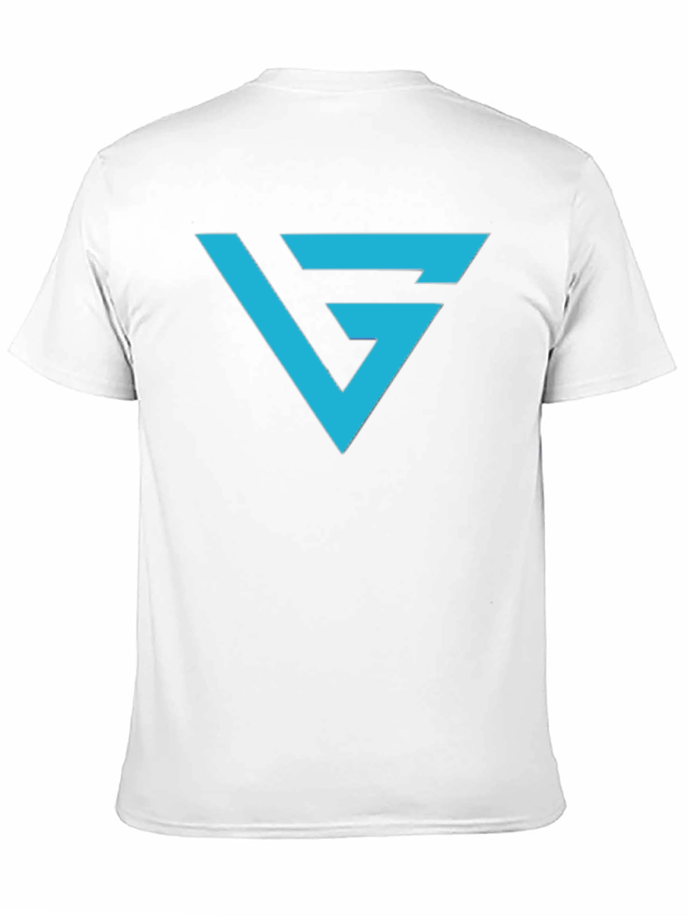 Modern Graphic Tee - Blue Logo on Black