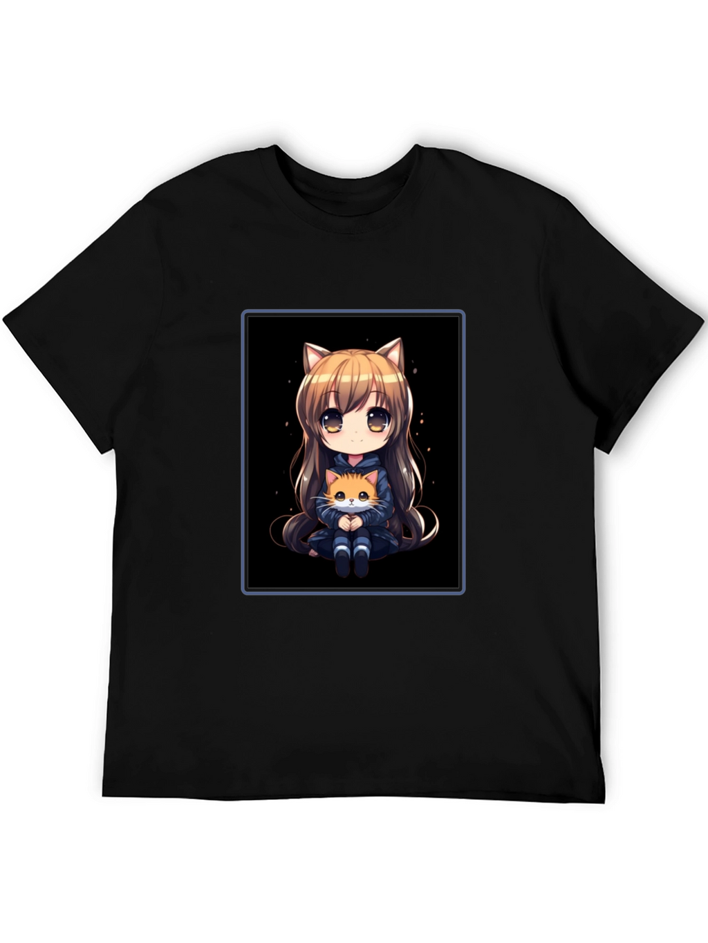 Anime Cat Girl T-Shirt - Soft Cotton Blend