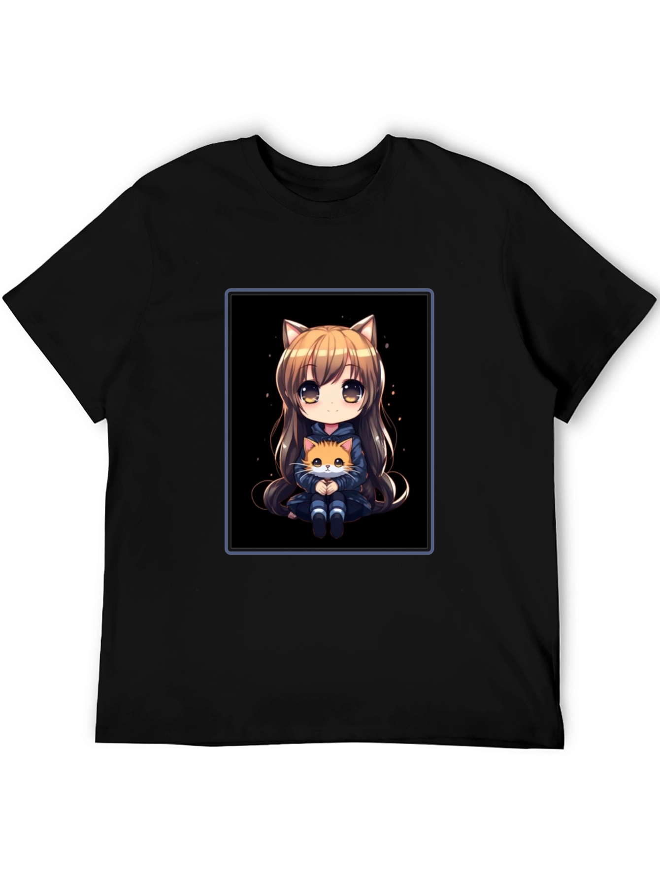 Anime Cat Girl T-Shirt - Soft Cotton Blend