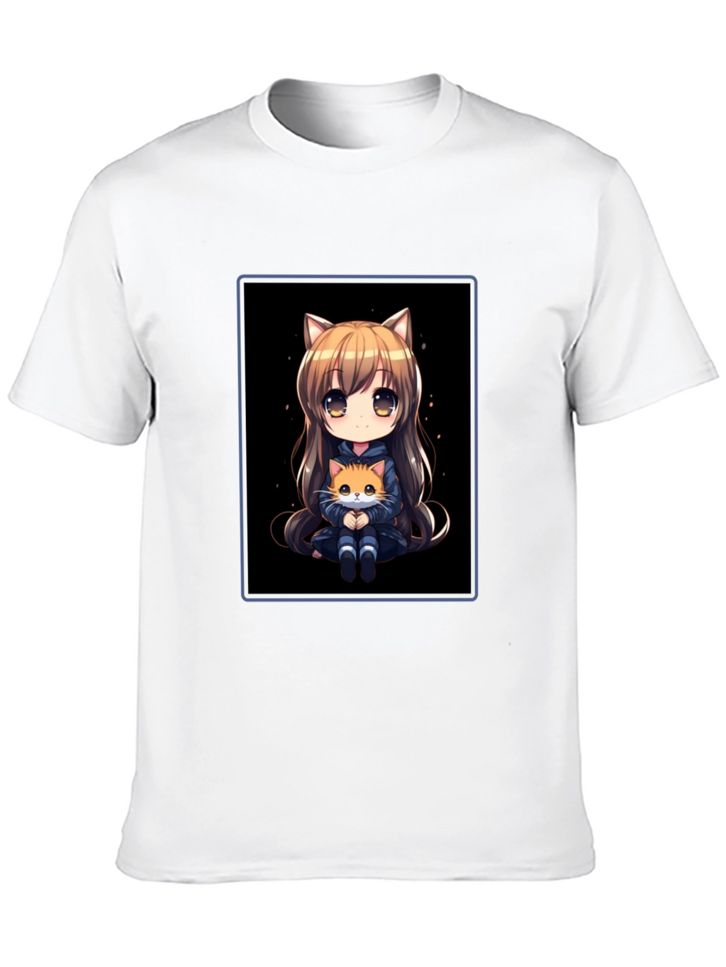 Anime Cat Girl T-Shirt - Soft Cotton Blend
