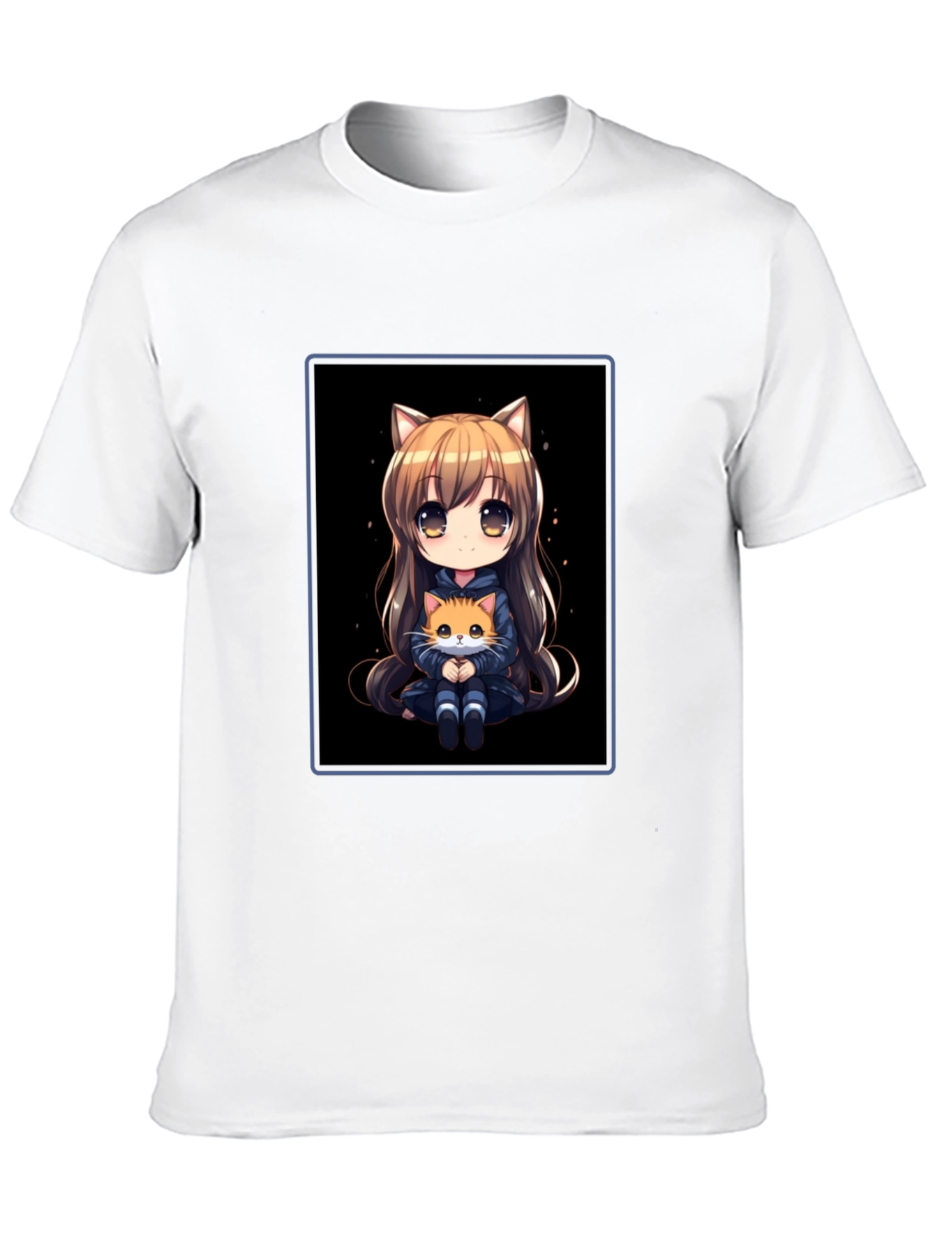Anime Cat Girl T-Shirt - Soft Cotton Blend