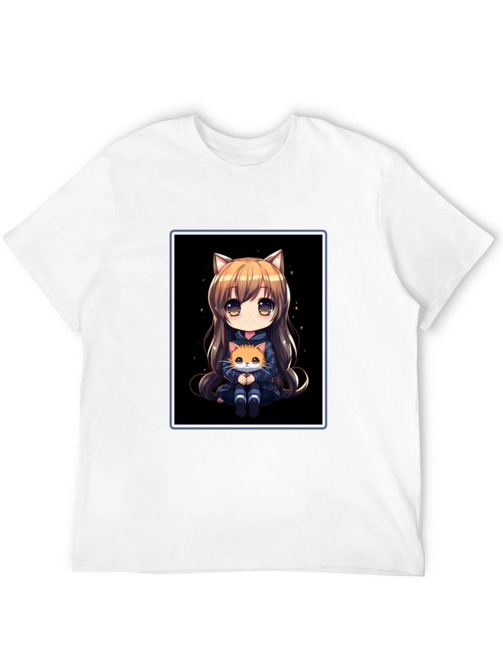 Anime Cat Girl T-Shirt - Soft Cotton Blend