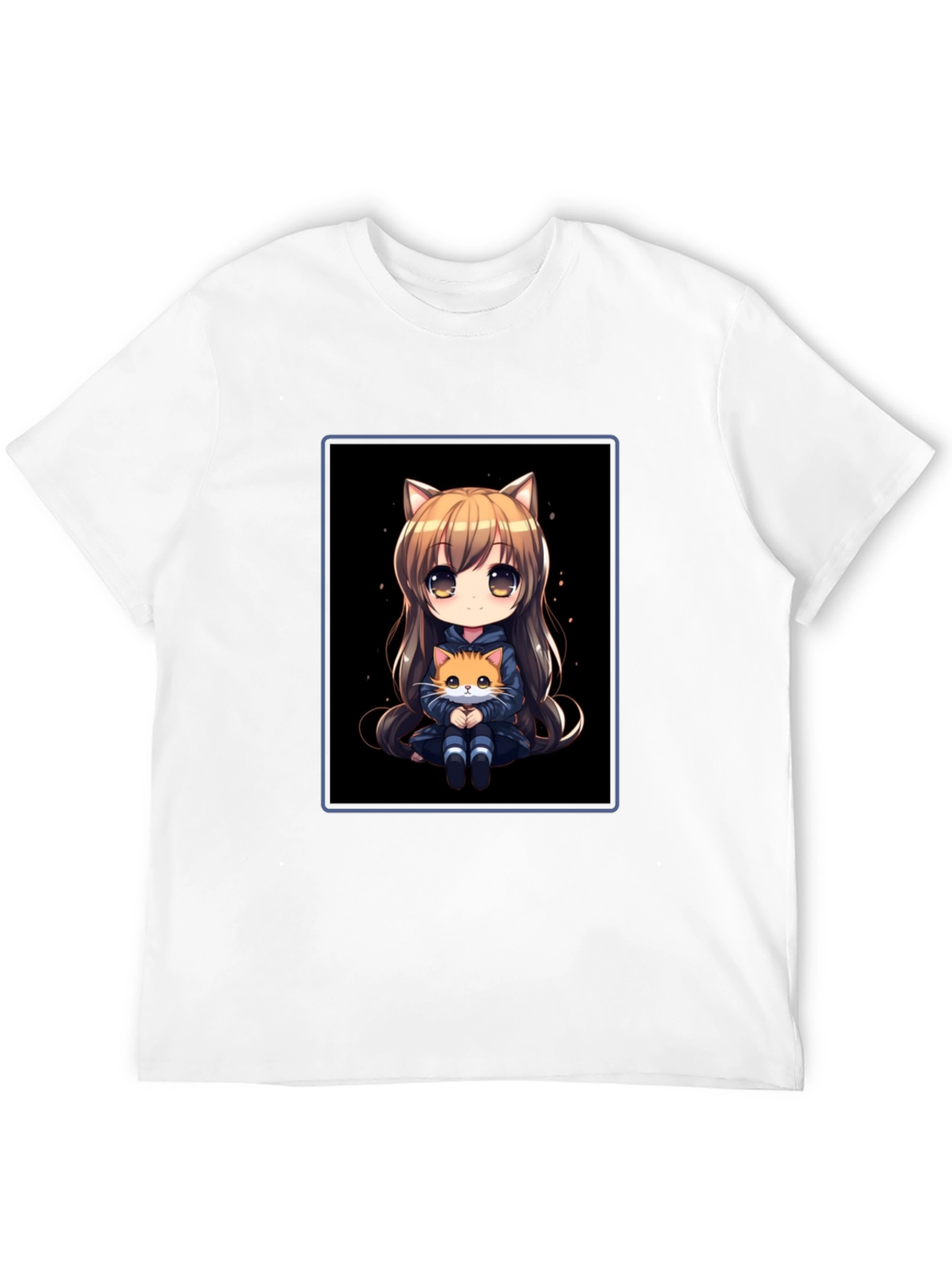 Anime Cat Girl T-Shirt - Soft Cotton Blend