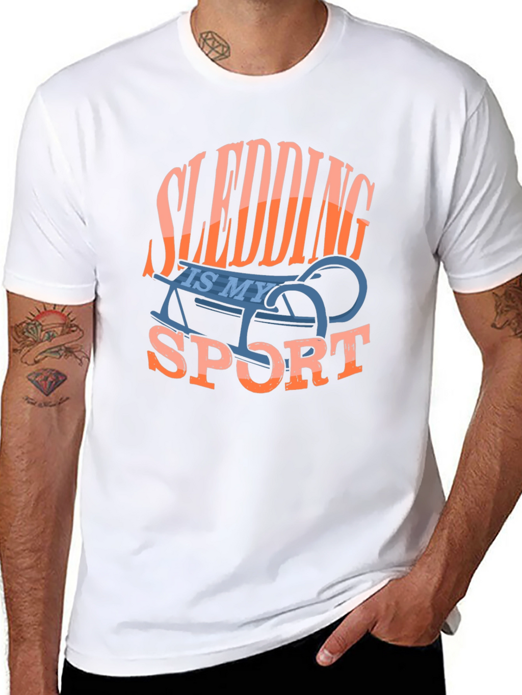 Sledding Is My Sport Graphic Tee