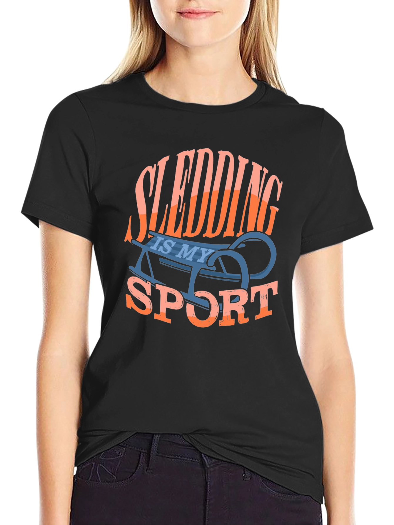Sledding Is My Sport Graphic Tee