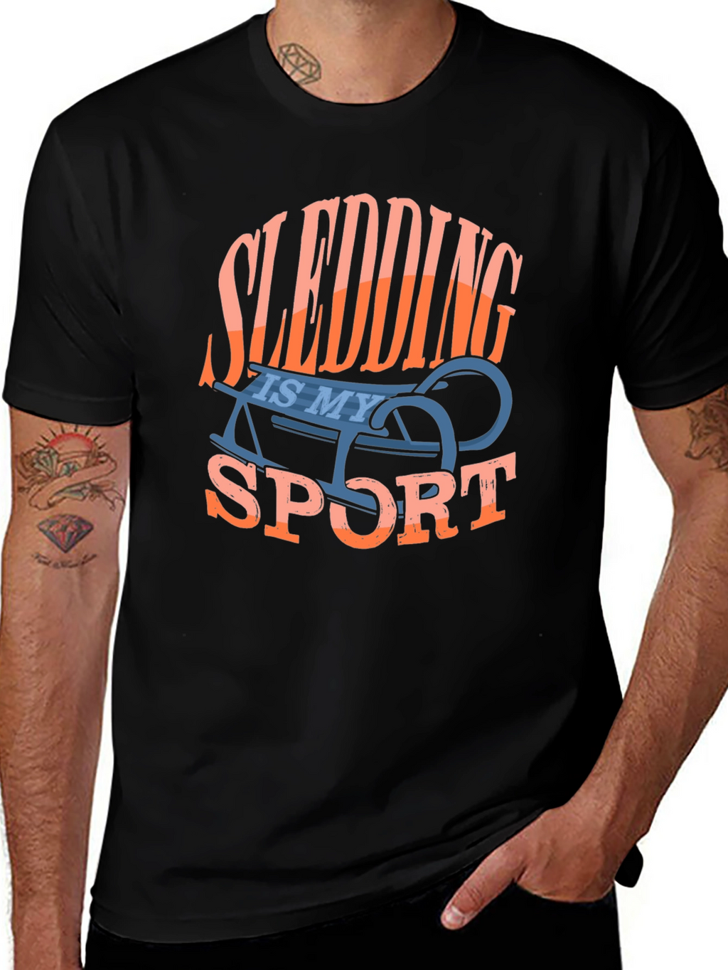 Sledding Is My Sport Graphic Tee