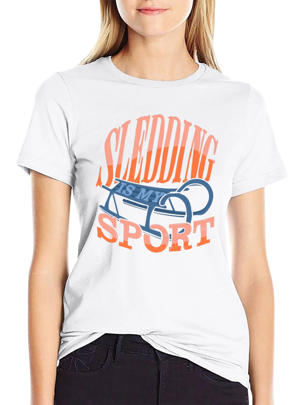 Sledding Is My Sport Graphic Tee