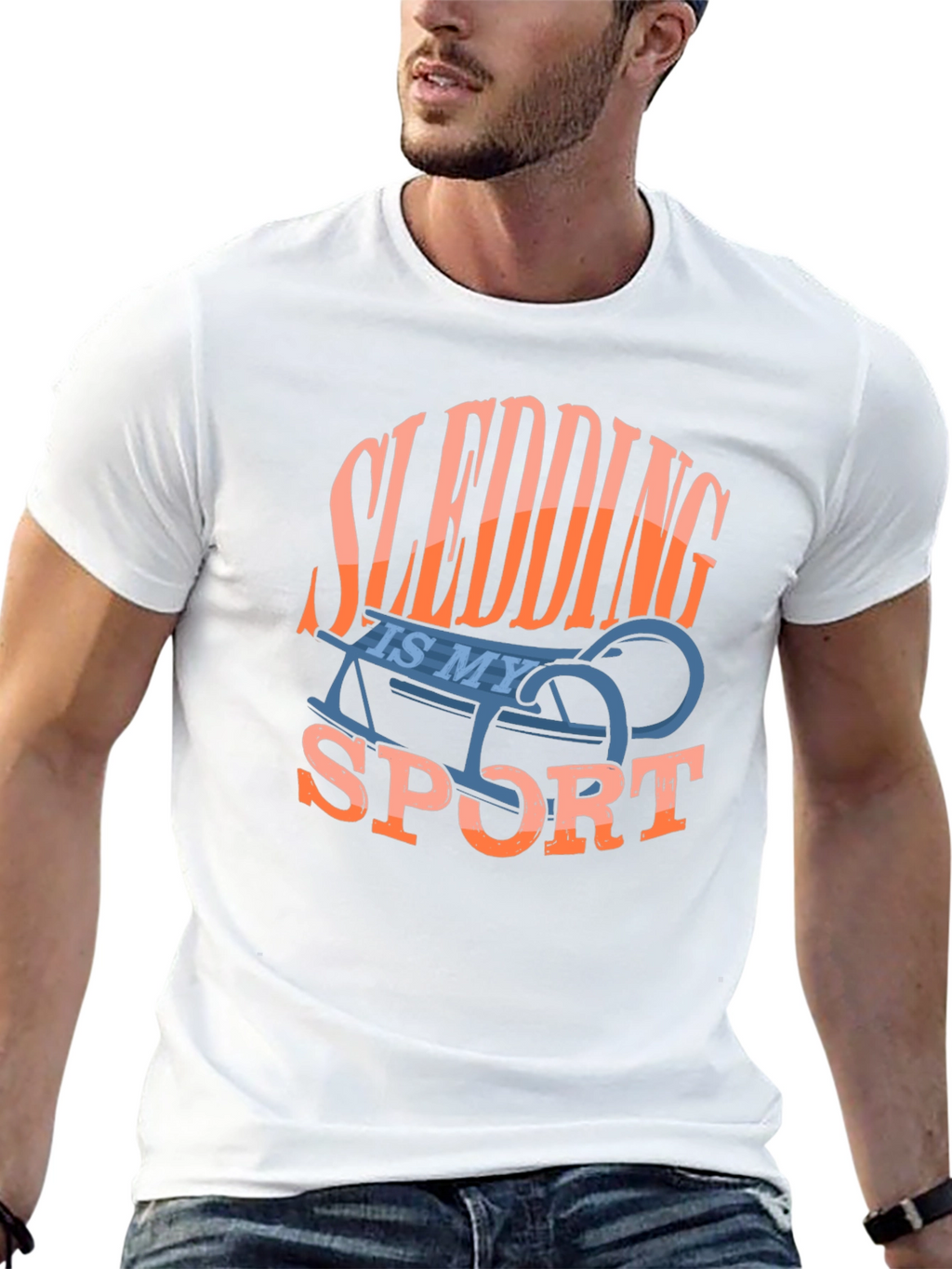 Sledding Is My Sport Graphic Tee