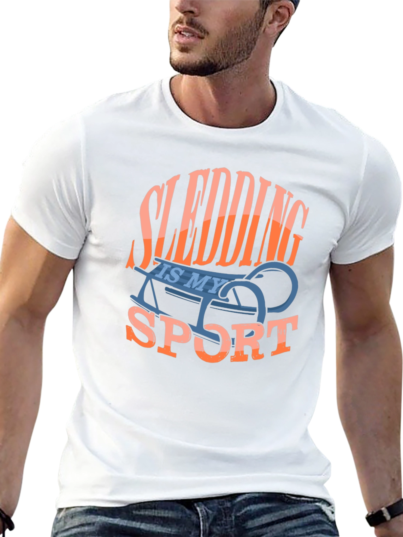 Sledding Is My Sport Graphic Tee