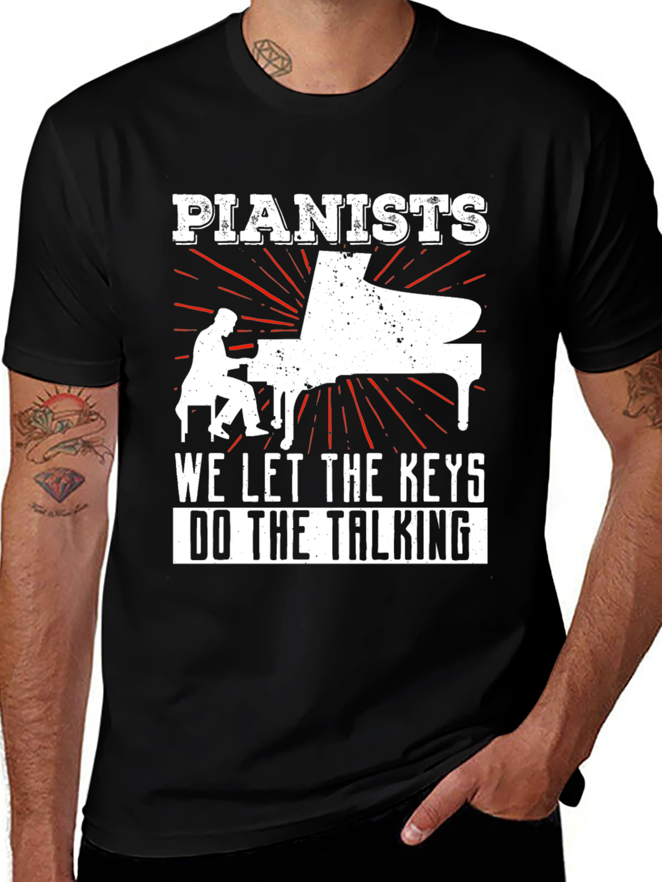 Pianist T-Shirt - Let the Keys Do The Talking