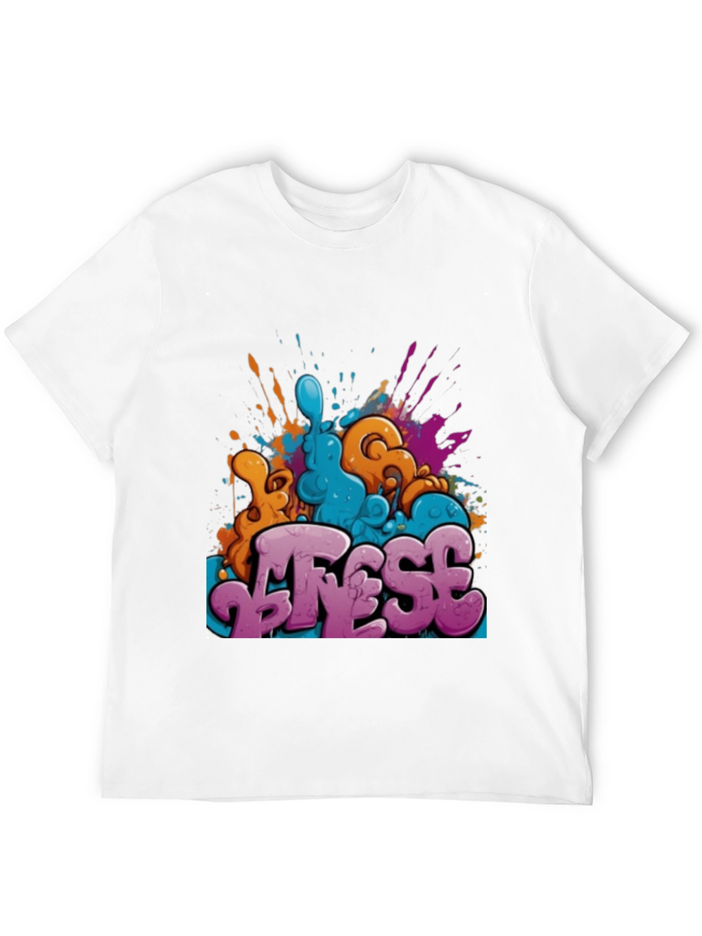 Graffiti Style Graphic Print Mens T-Shirt