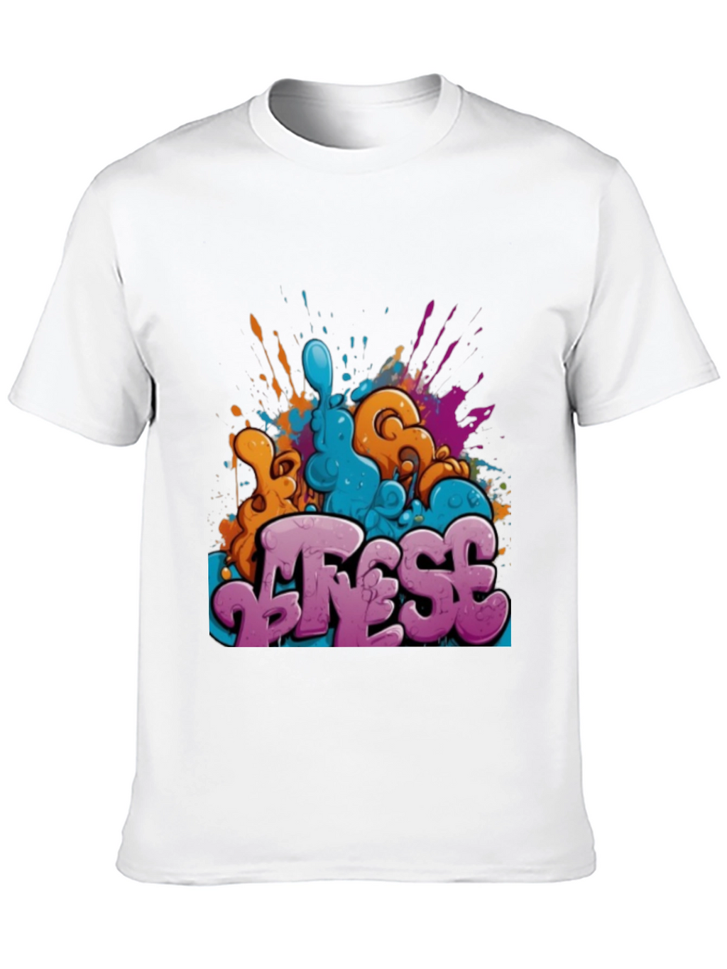 Graffiti Style Graphic Print Mens T-Shirt