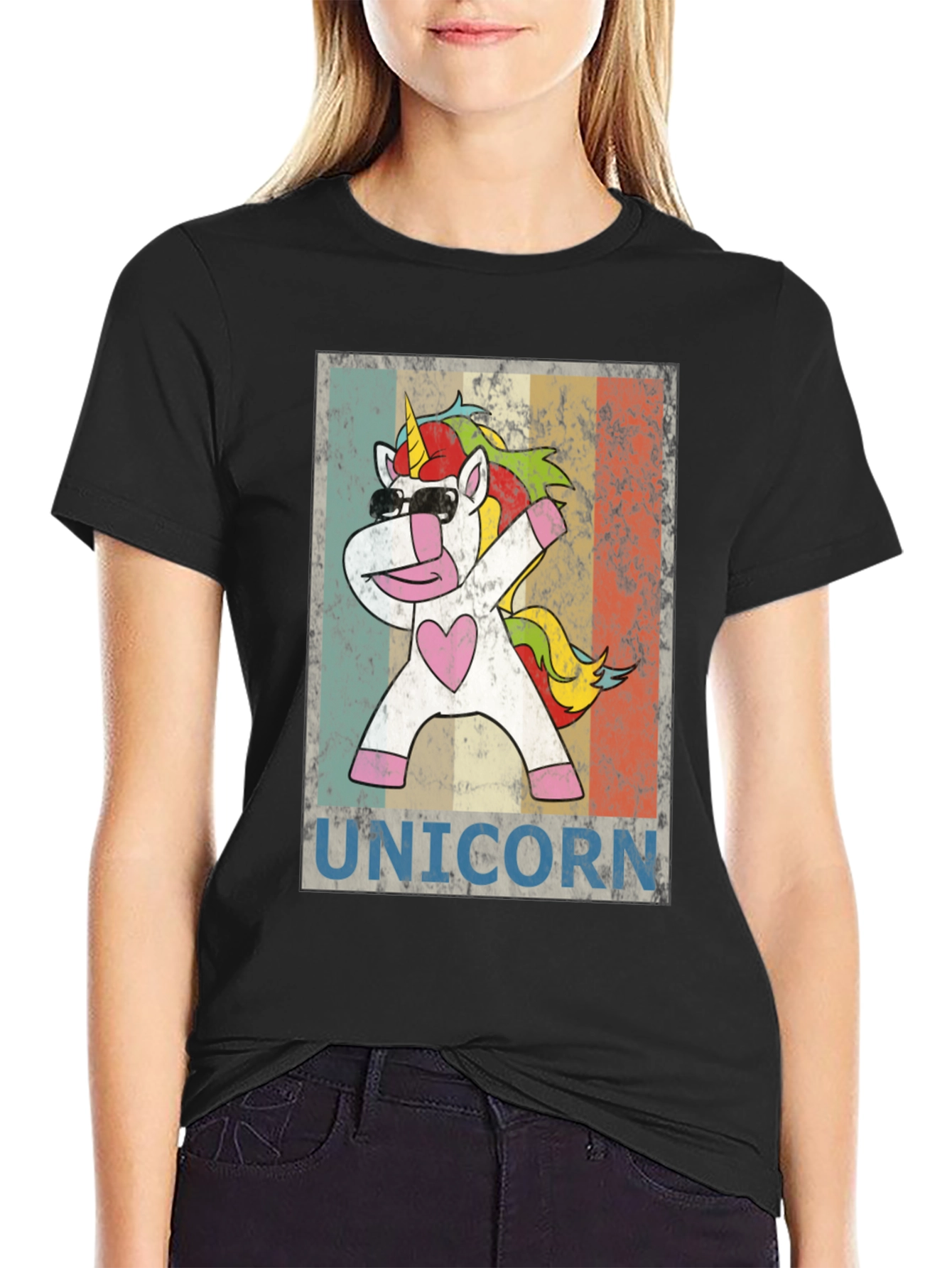 Dabbing Unicorn T-Shirt - Fun Graphic Tee