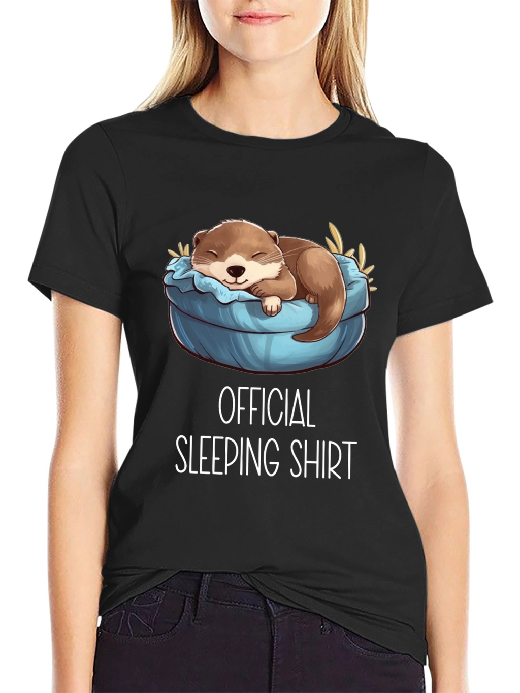 Official Sleeping Shirt: Cute Otter Design
