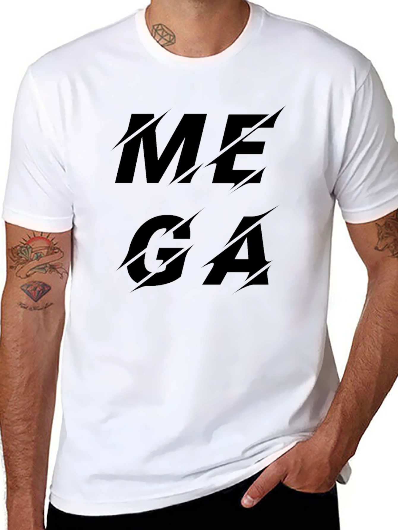 MEGA Graphic T-Shirt - Stylish Black Cotton Tee
