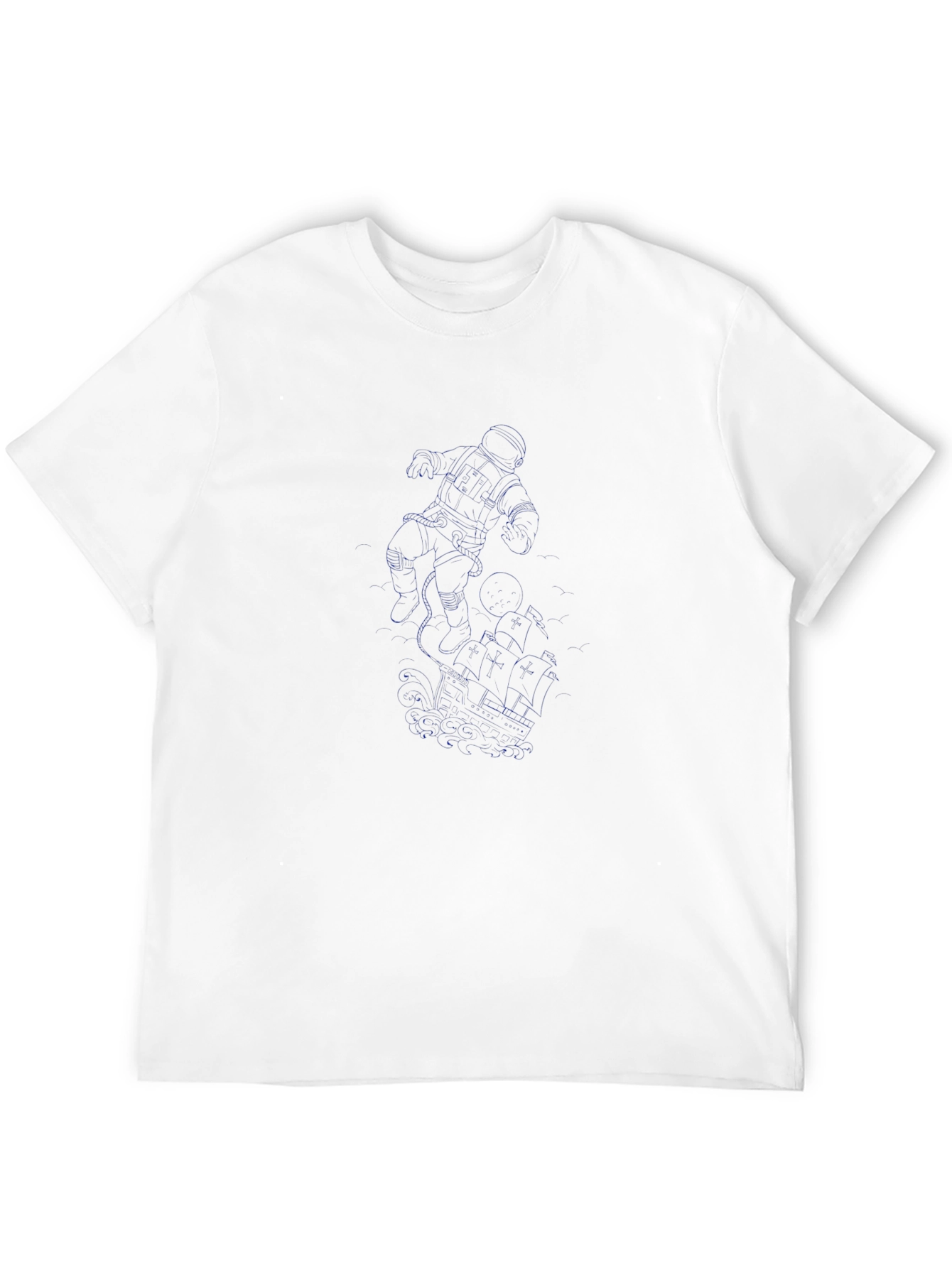 Mens Black Crew Neck Graphic T-Shirt
