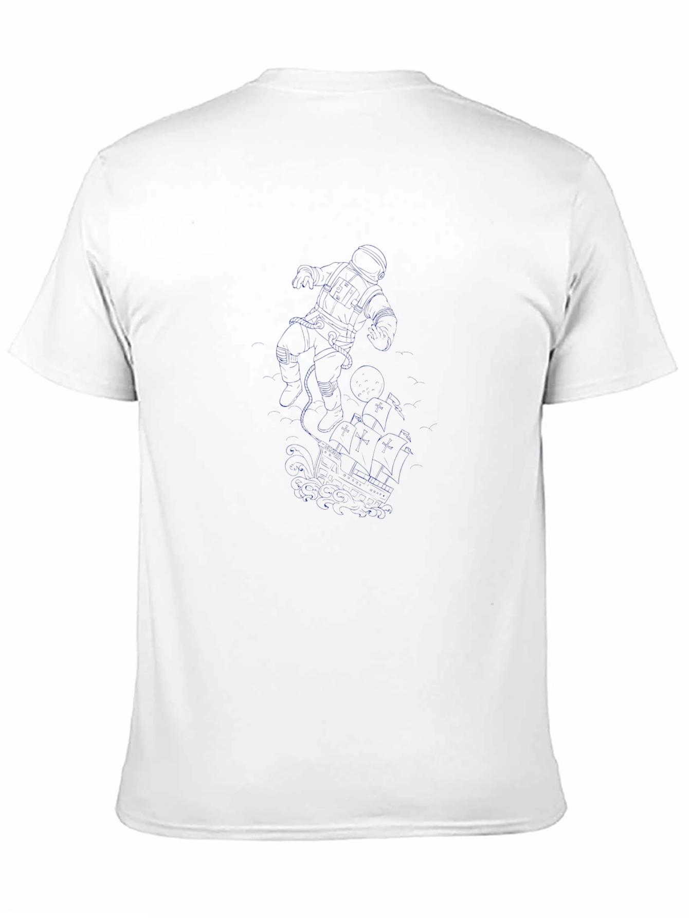 Mens Black Crew Neck Graphic T-Shirt