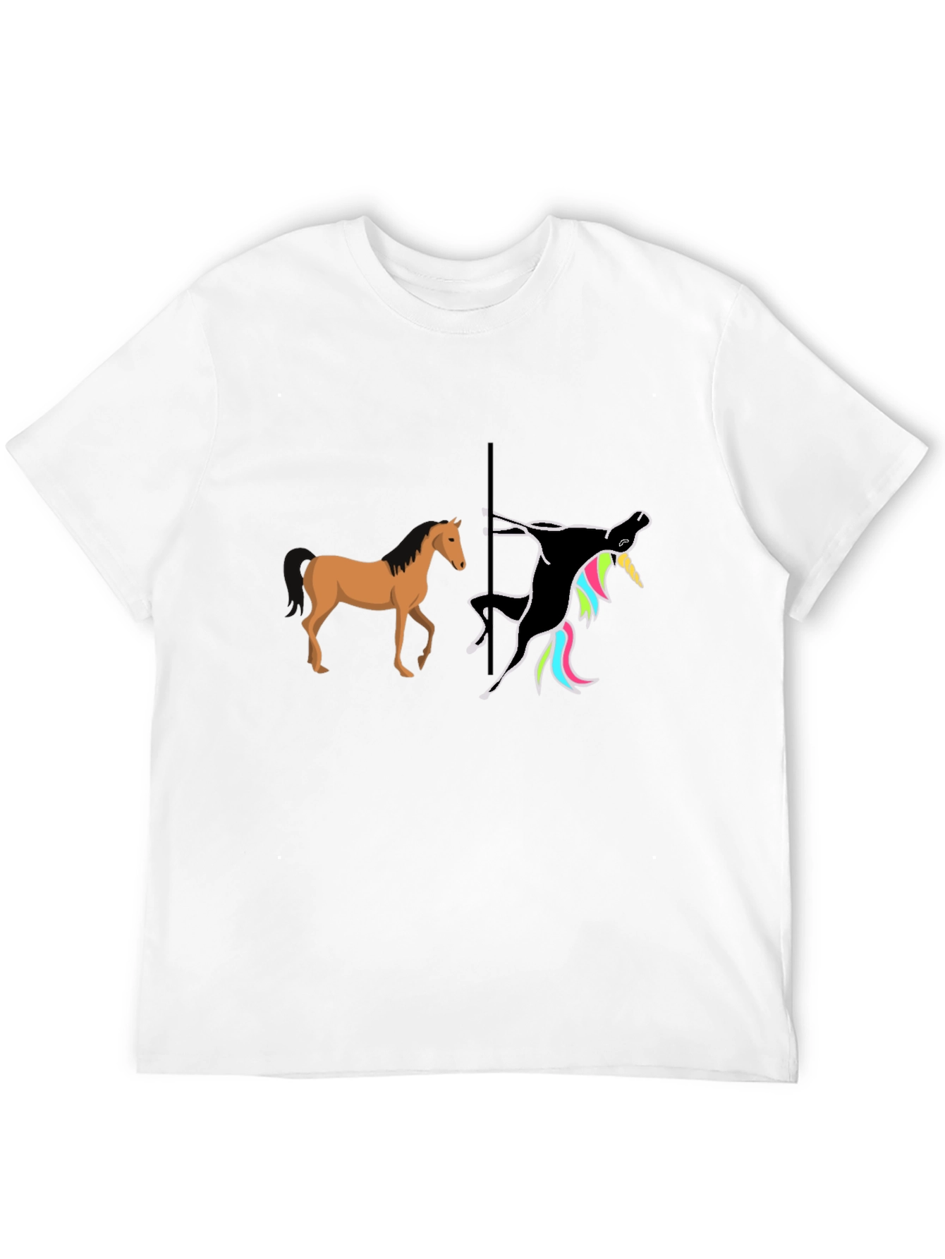 Funny Pole Dancing Unicorn Graphic T-Shirt