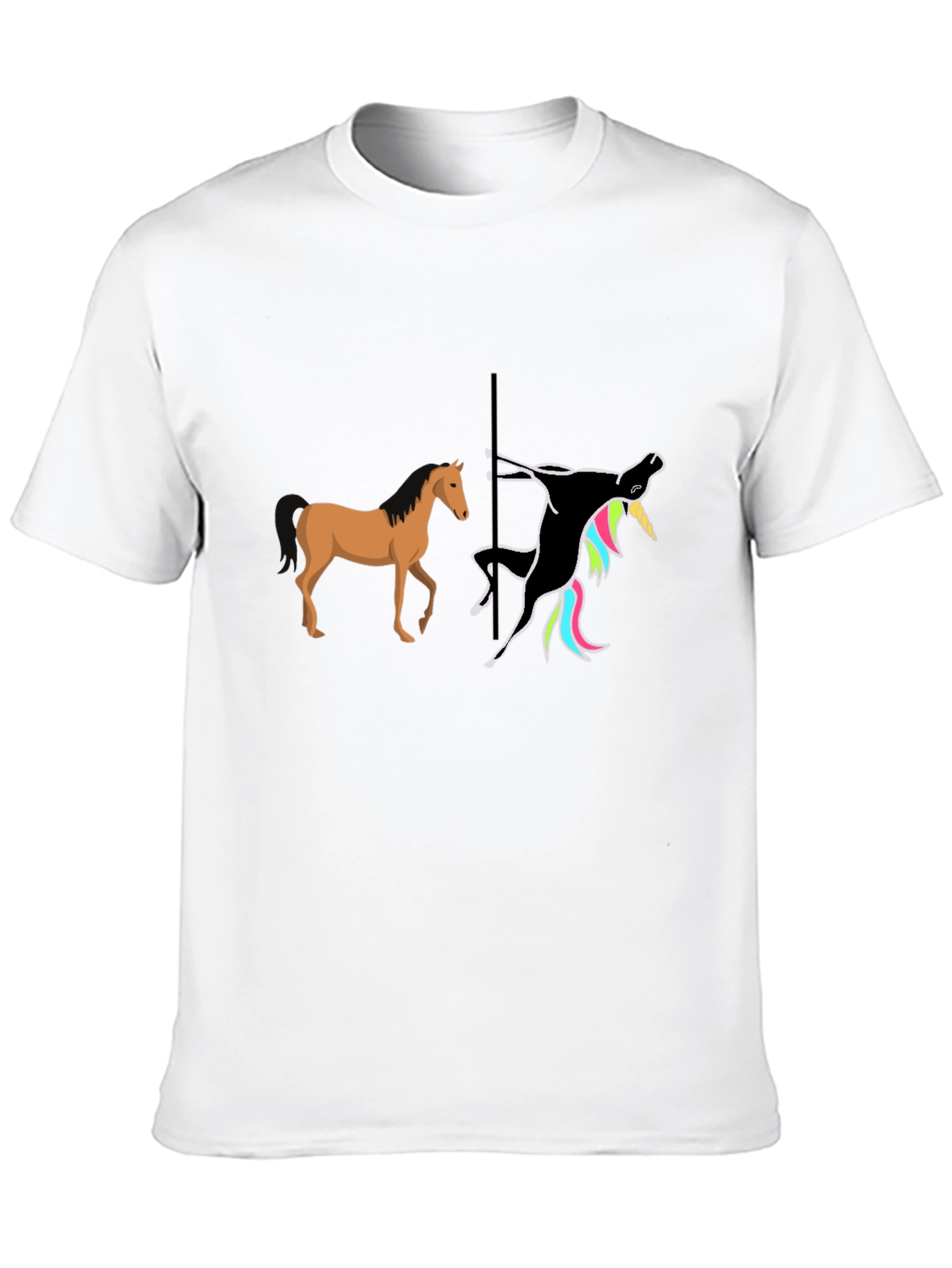 Funny Pole Dancing Unicorn Graphic T-Shirt