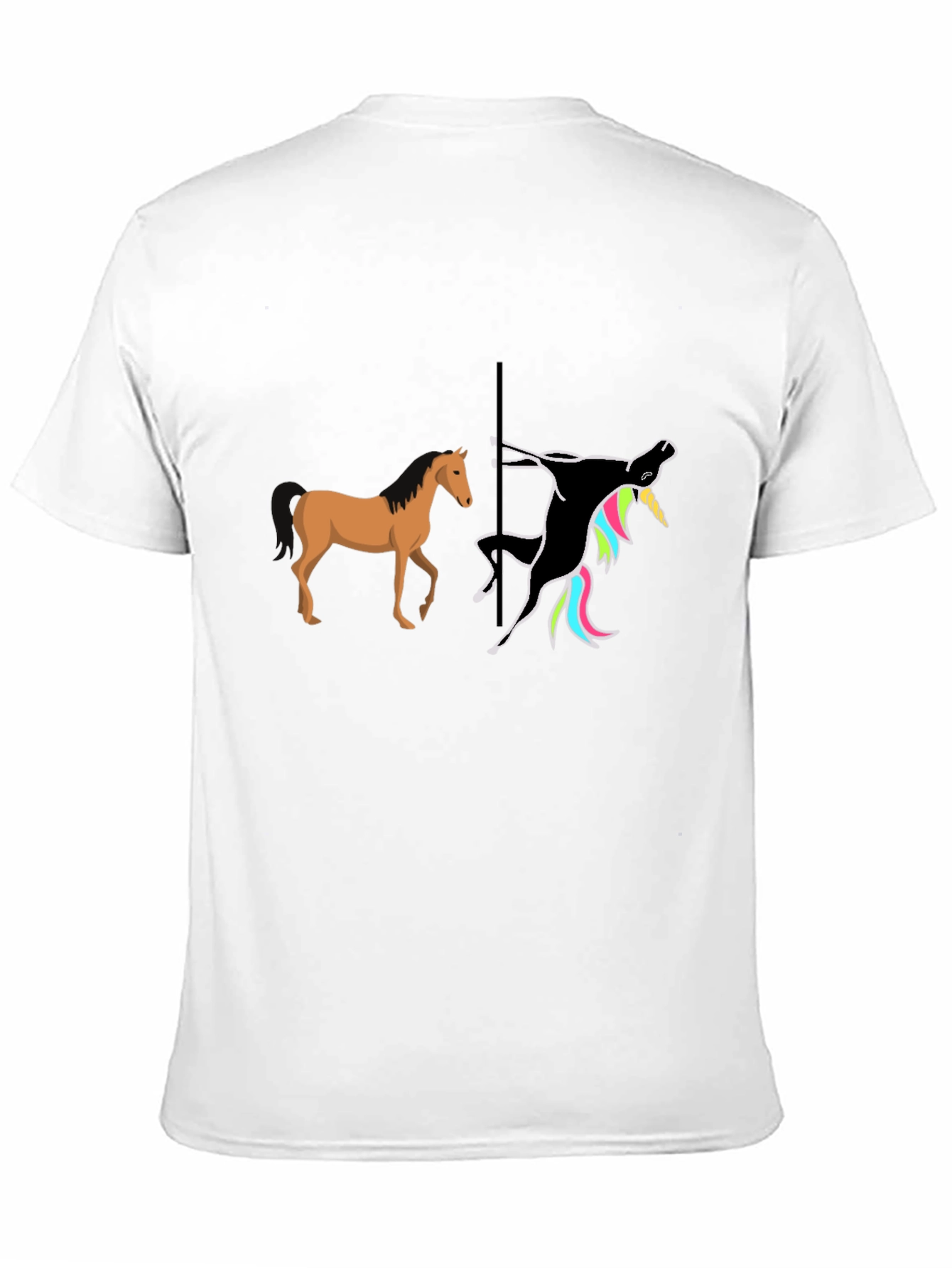 Funny Pole Dancing Unicorn Graphic T-Shirt