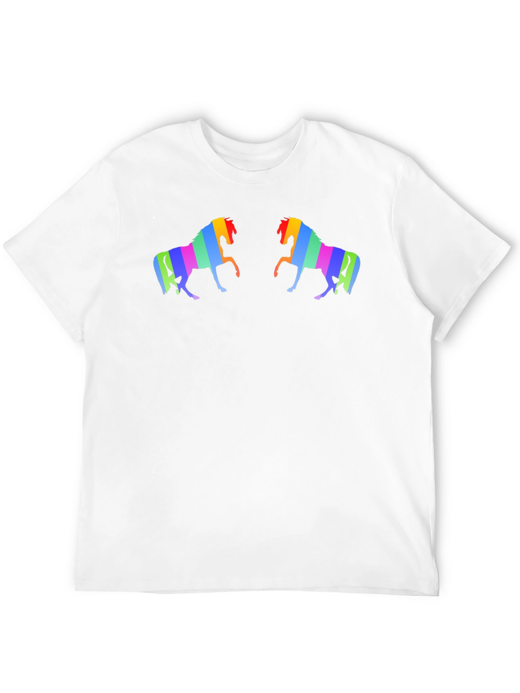 Rainbow Horse Graphic Black T-Shirt