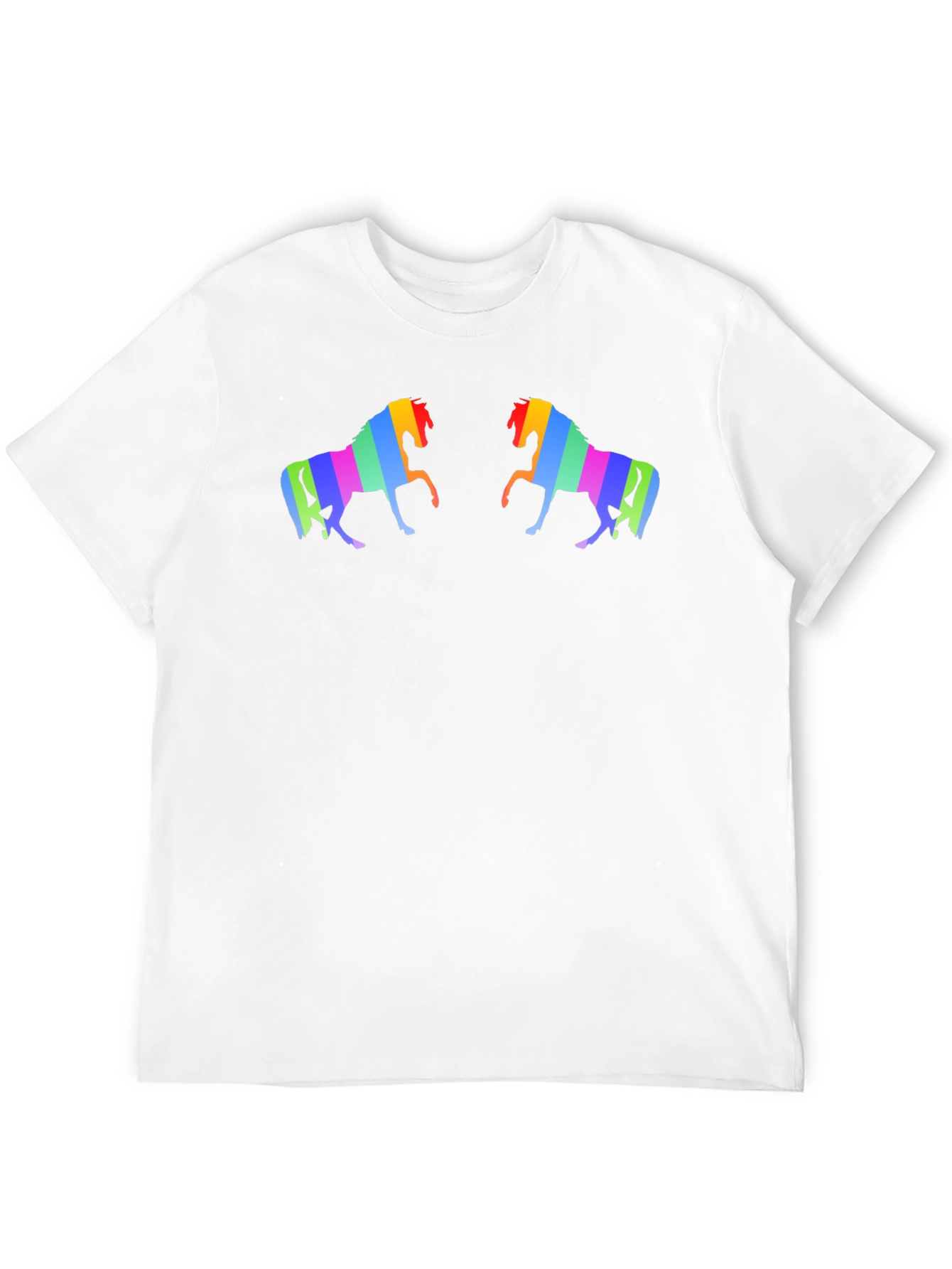 Rainbow Horse Graphic Black T-Shirt