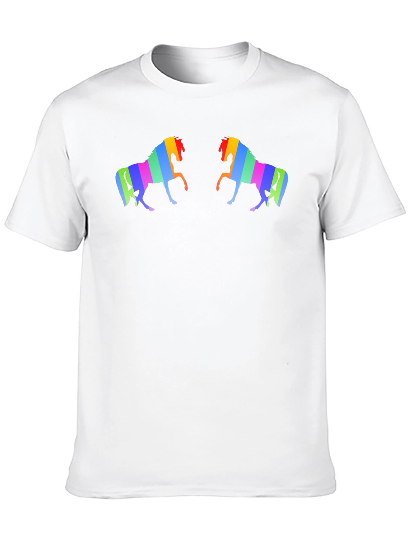 Rainbow Horse Graphic Black T-Shirt