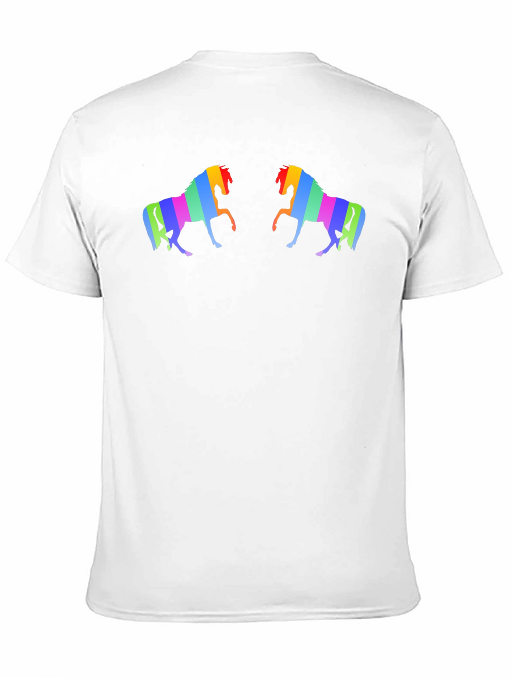 Rainbow Horse Graphic Black T-Shirt