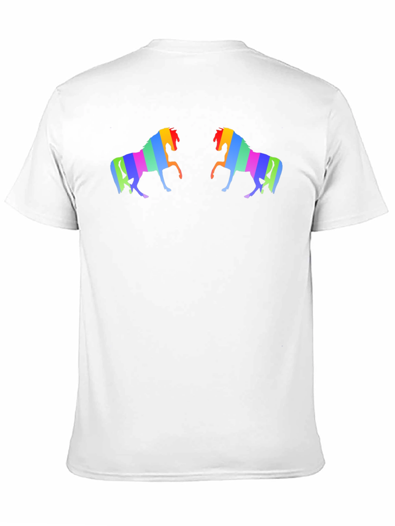 Rainbow Horse Graphic Black T-Shirt