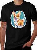 Corgi Dog Cartoon Graphic Tee