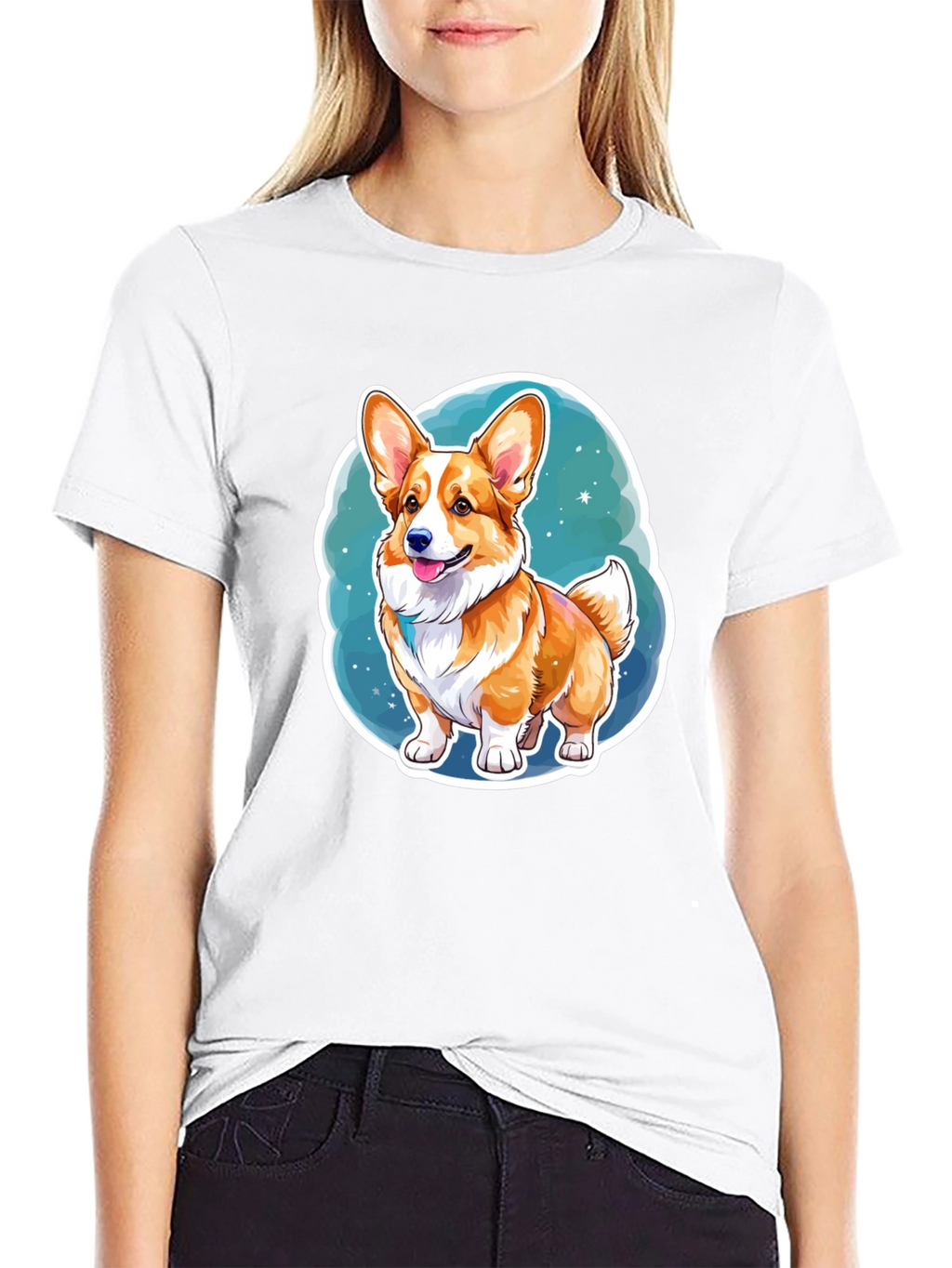 Corgi Dog Cartoon Graphic Tee