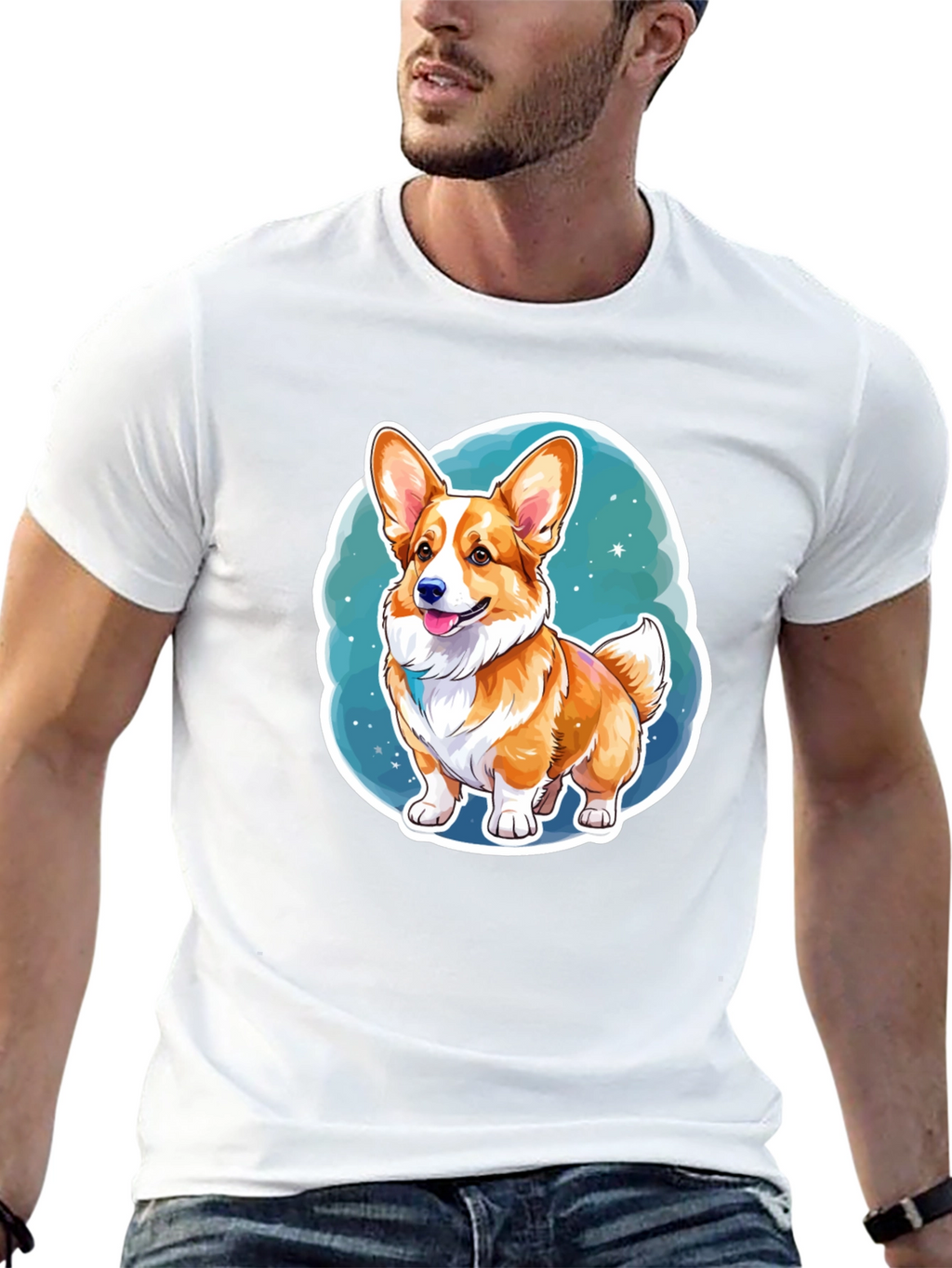 Corgi Dog Cartoon Graphic Tee