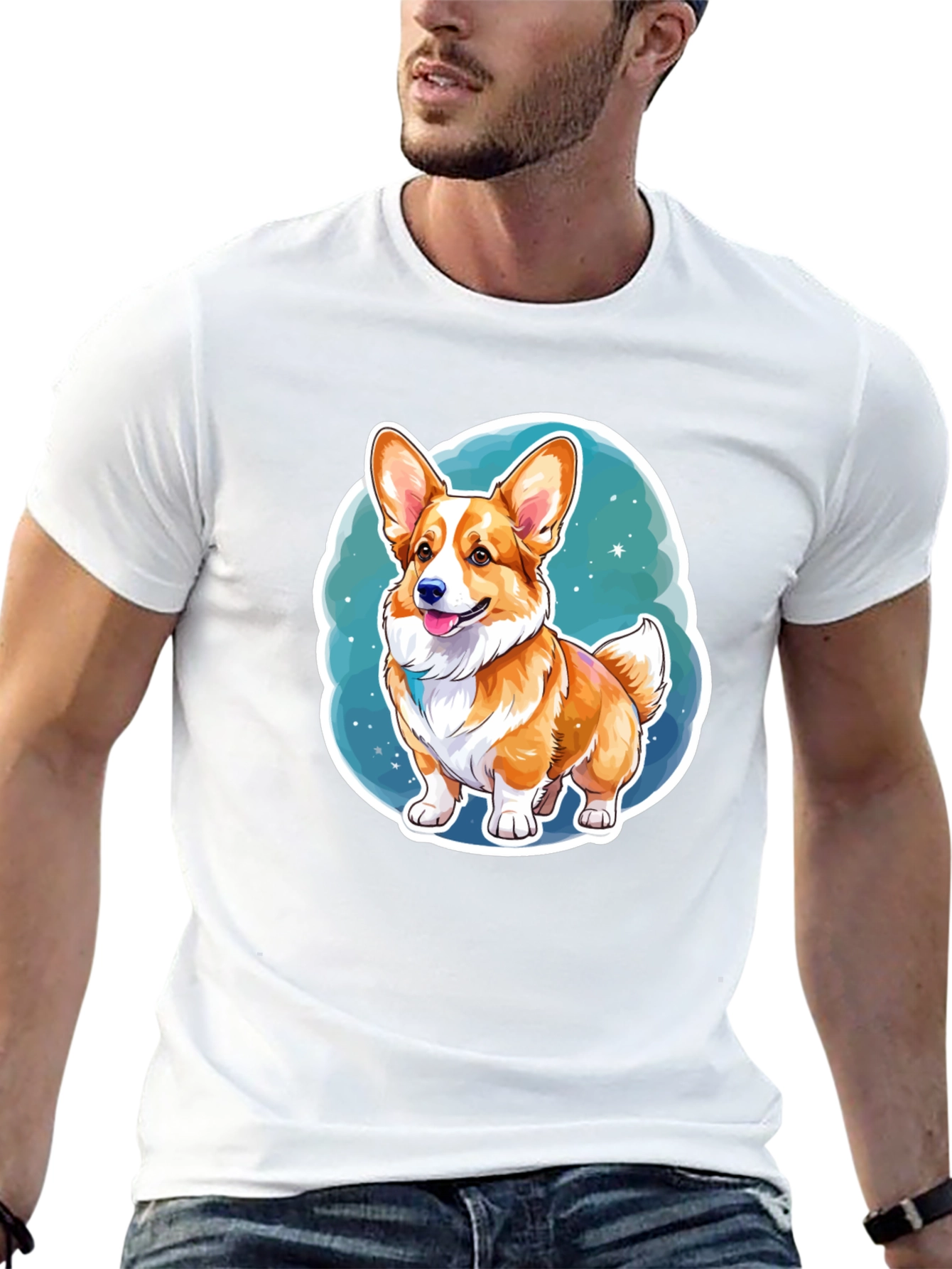 Corgi Dog Cartoon Graphic Tee