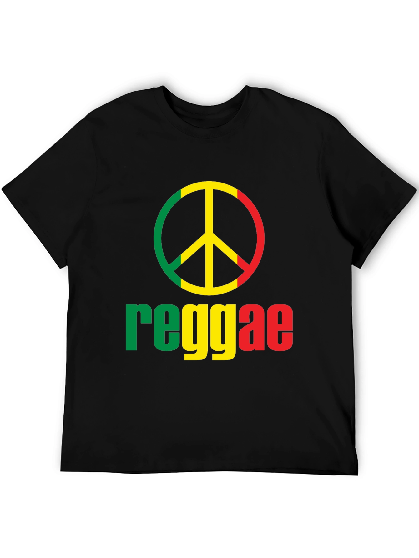 Reggae Peace Sign T-Shirt - Rastafarian Colors