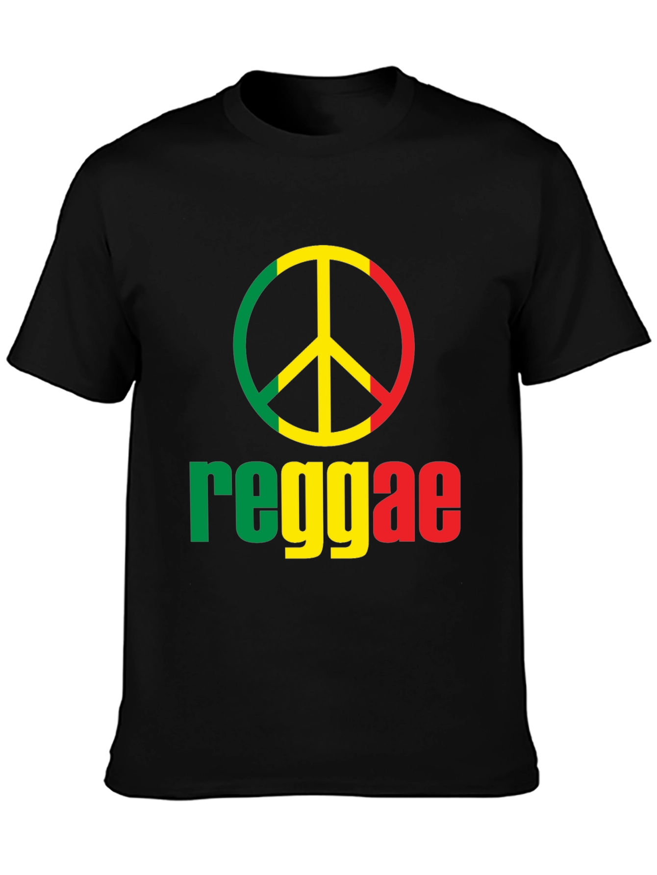 Reggae Peace Sign T-Shirt - Rastafarian Colors