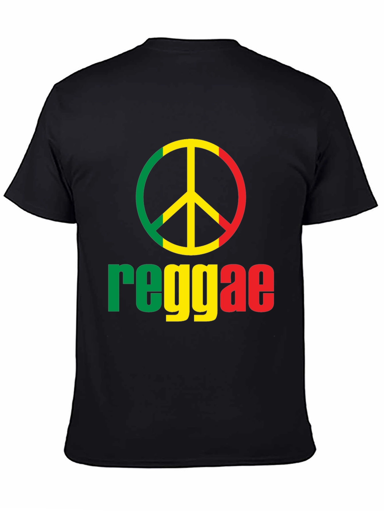 Reggae Peace Sign T-Shirt - Rastafarian Colors