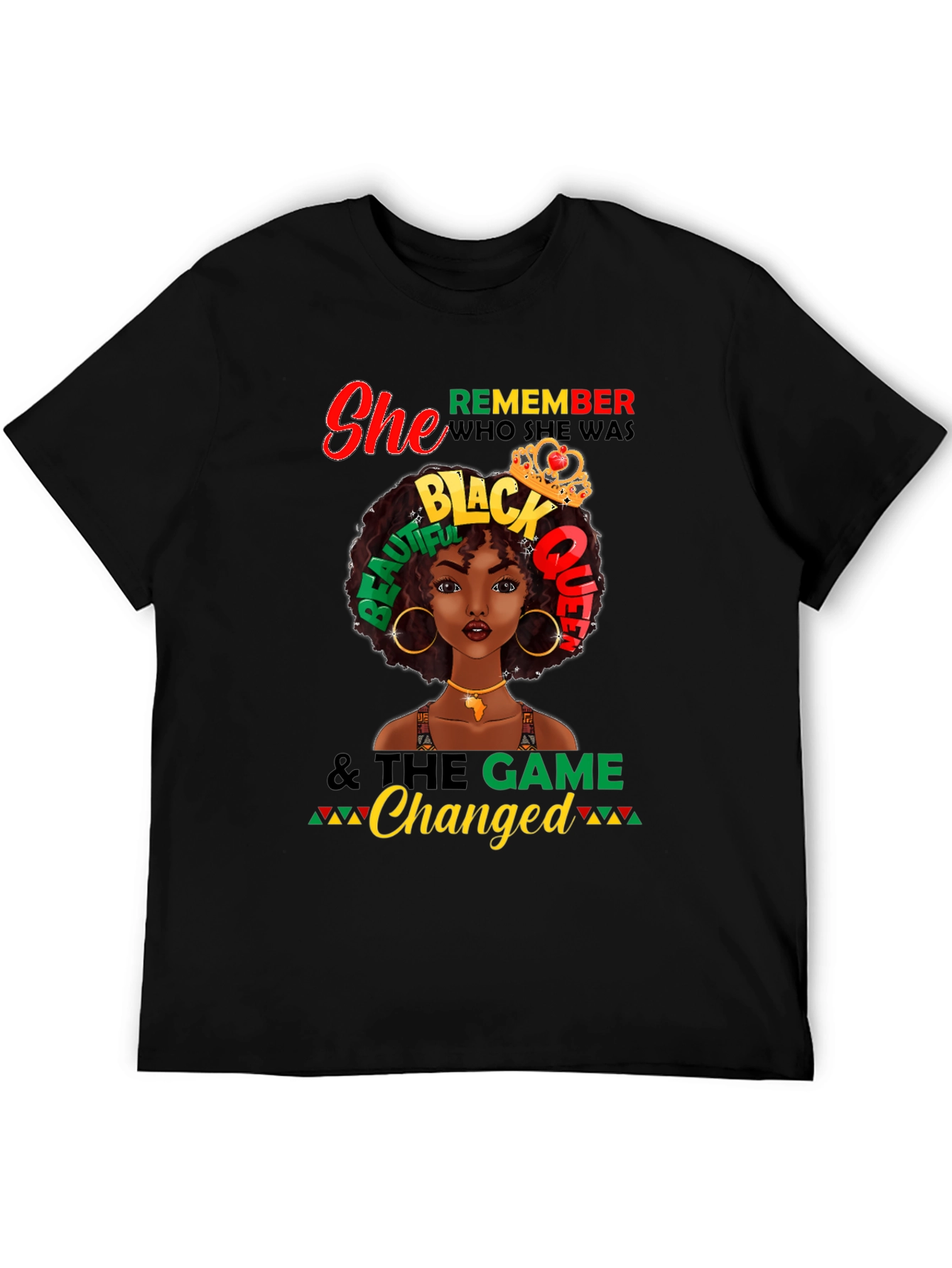 Black Queen T-Shirt - She Remembered & The Game Changed