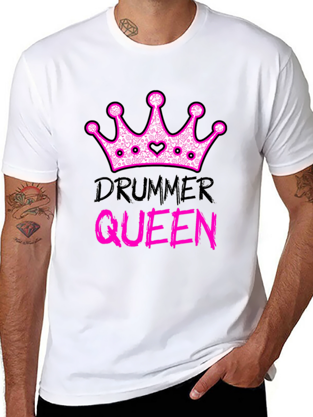 Drummer Queen T-Shirt - Rocker Tee