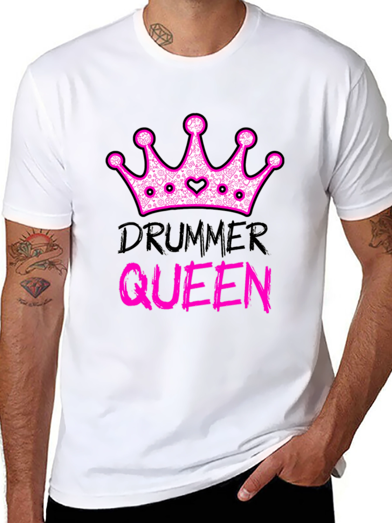 Drummer Queen T-Shirt - Rocker Tee