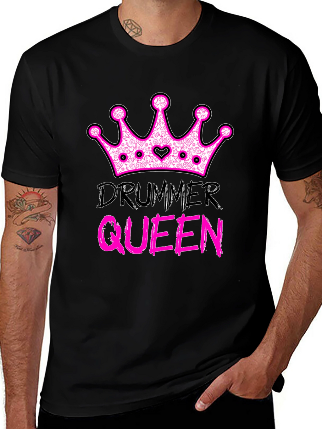 Drummer Queen T-Shirt - Rocker Tee