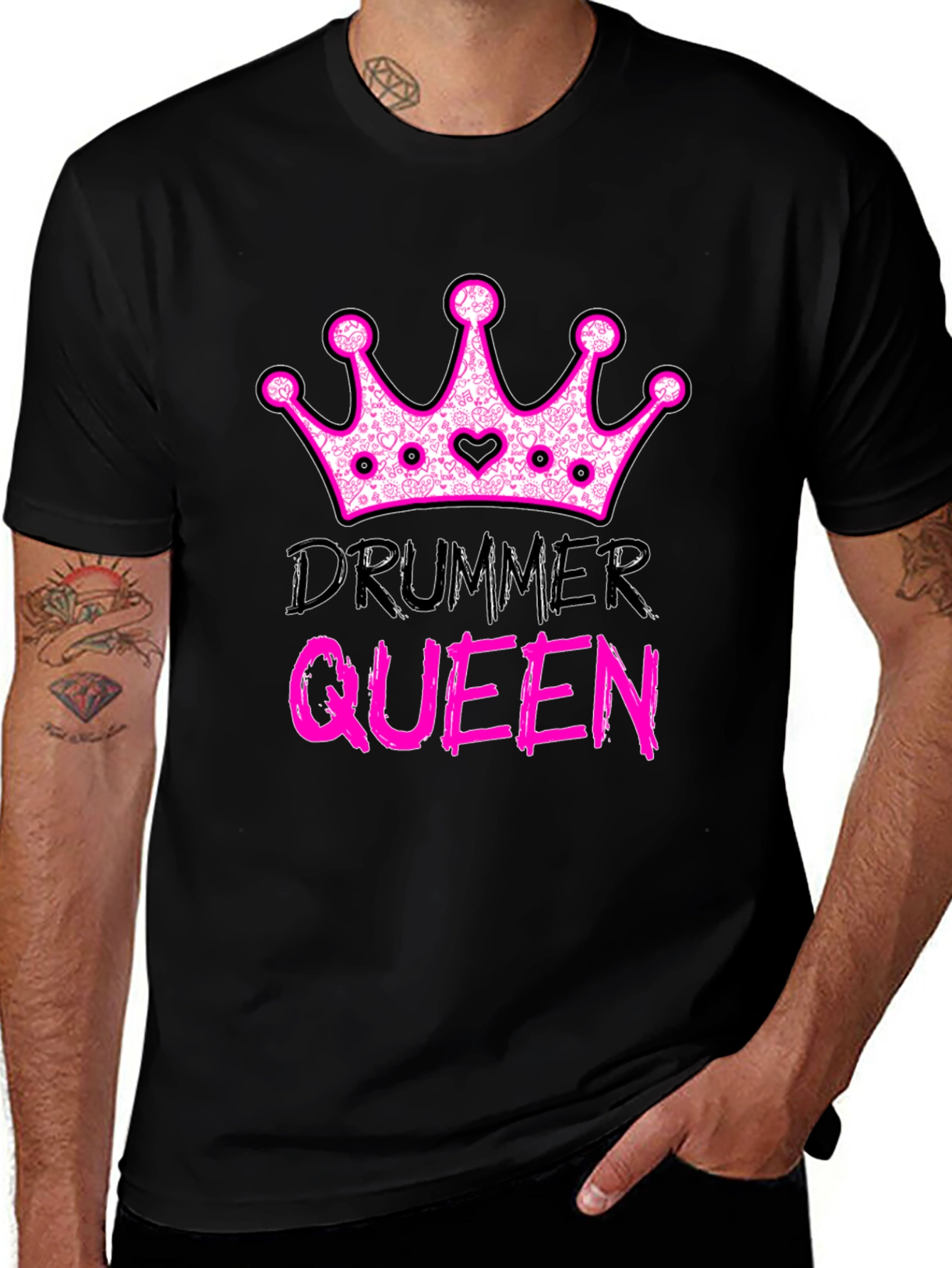 Drummer Queen T-Shirt - Rocker Tee