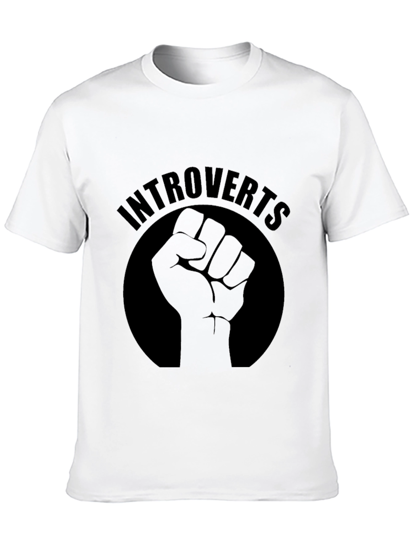Introverts Fist Graphic Tee - Black