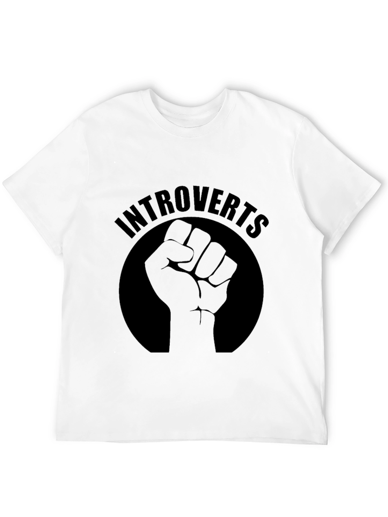 Introverts Fist Graphic Tee - Black