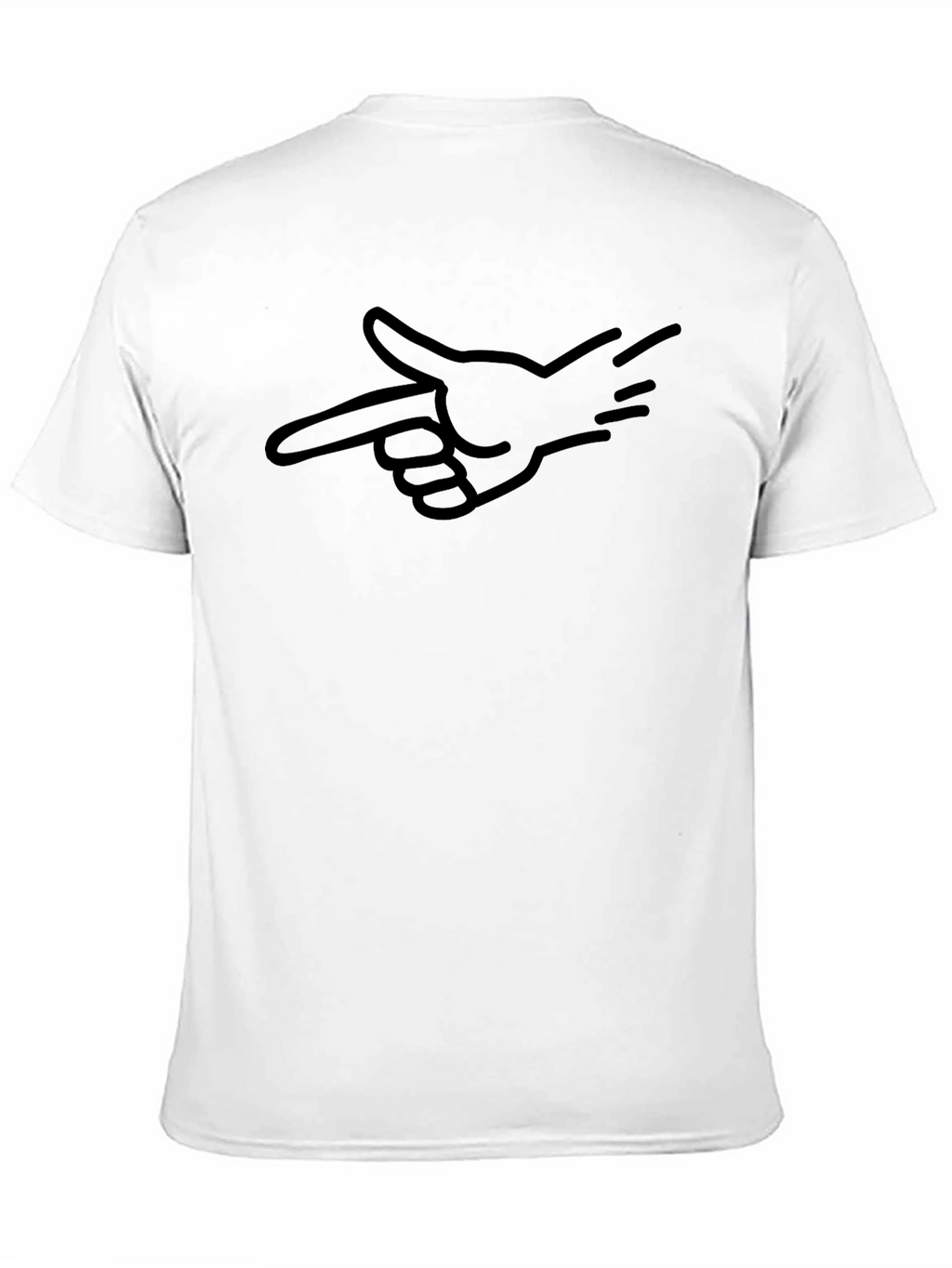 Pointing Hand Graphic Tee - Cool Black T-Shirt