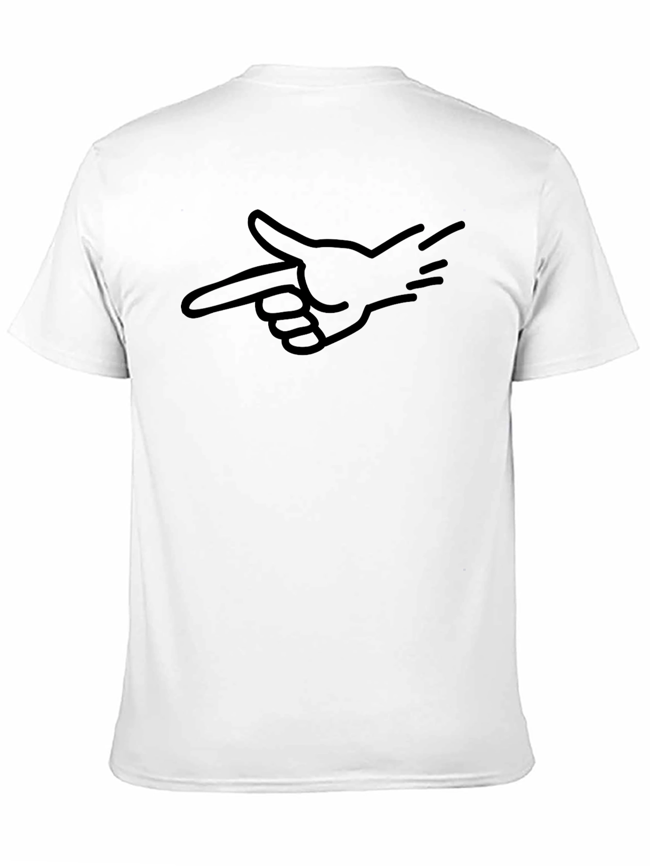 Pointing Hand Graphic Tee - Cool Black T-Shirt