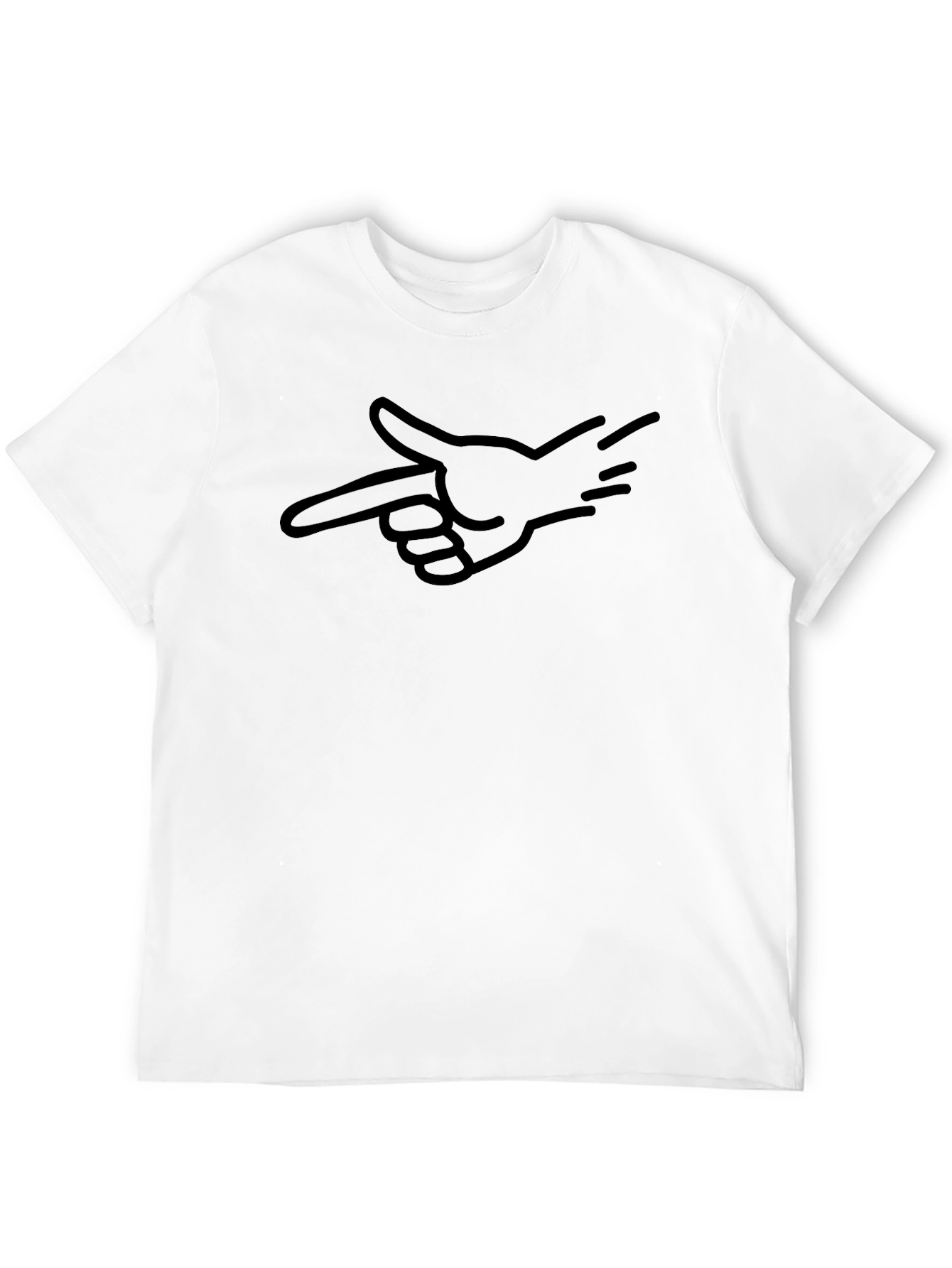 Pointing Hand Graphic Tee - Cool Black T-Shirt
