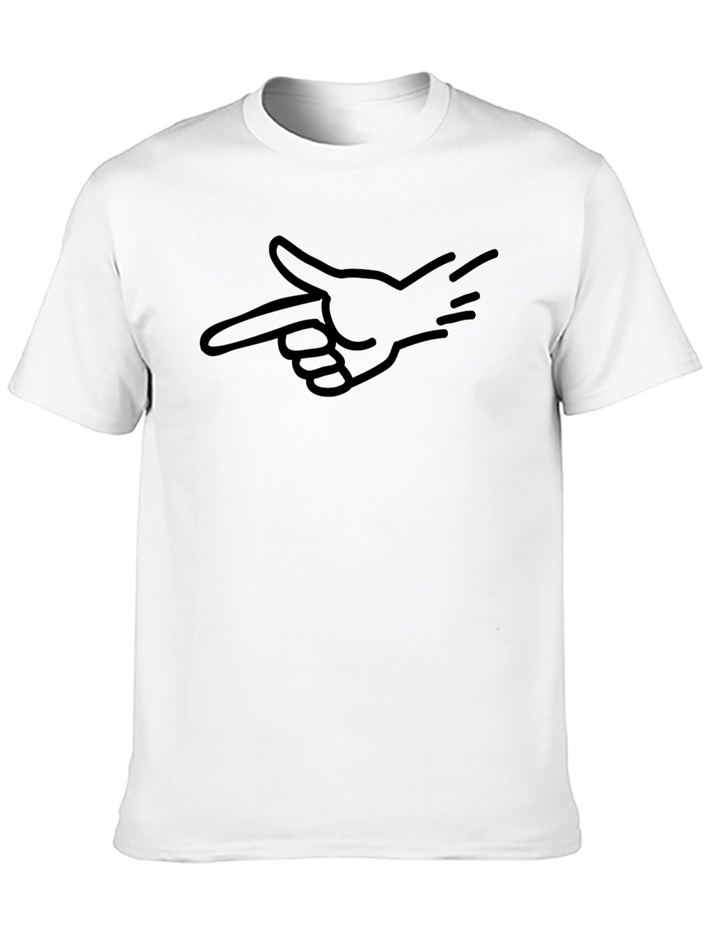 Pointing Hand Graphic Tee - Cool Black T-Shirt