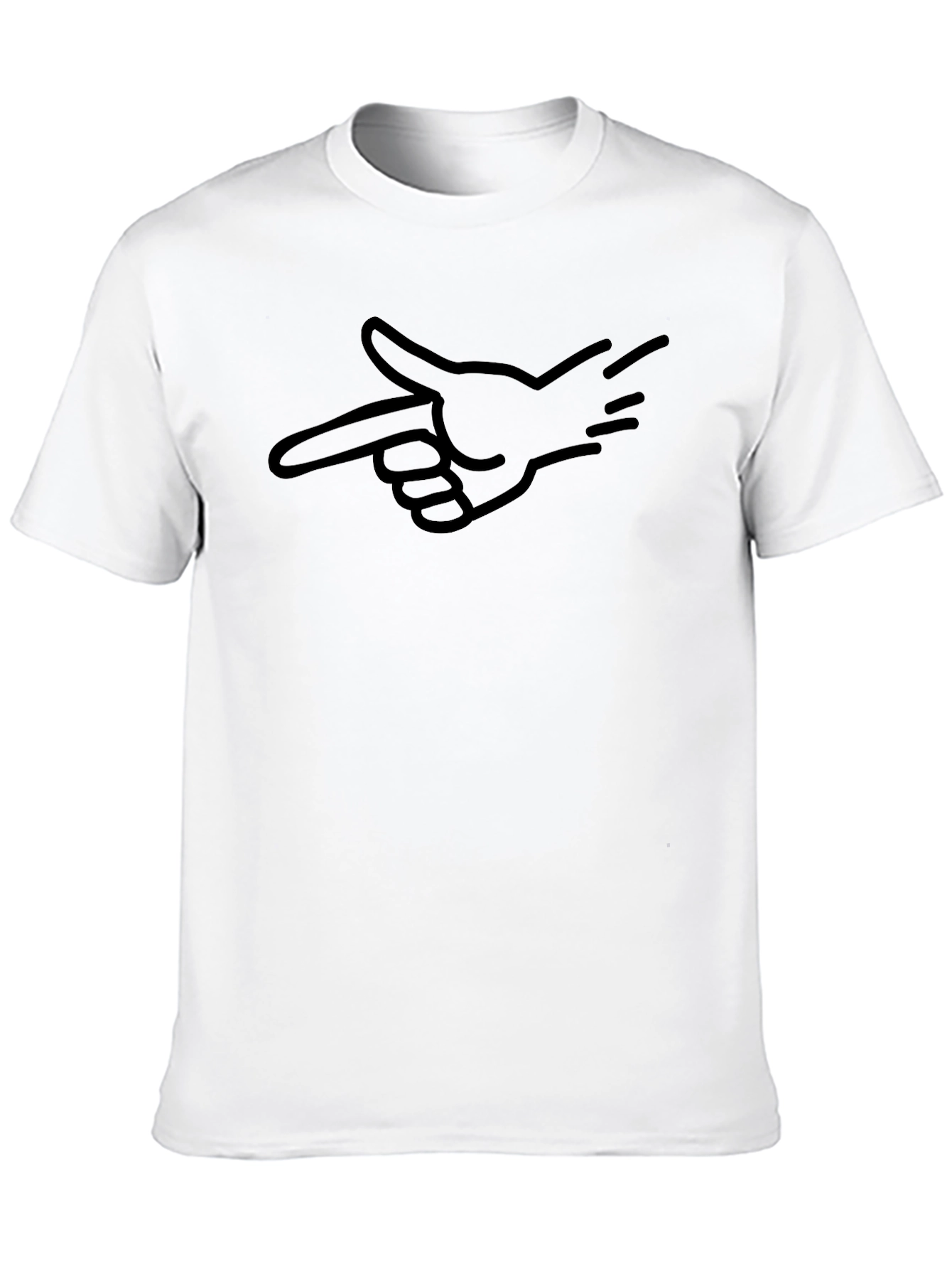 Pointing Hand Graphic Tee - Cool Black T-Shirt